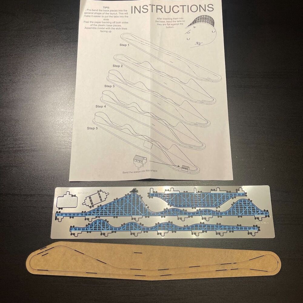 CoasterDynamix NanoCoasters Blue Streak Cedar Point Metal Building Kit NO BOX